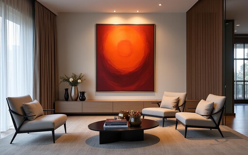 Arte contemporáneo integrado en diseño interior